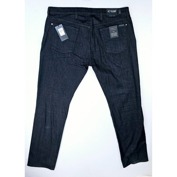 7 For All Mankind 40X35 Men's Black The Straight Leg Tapered Denim Jeans NWT - Picture 1 of 15